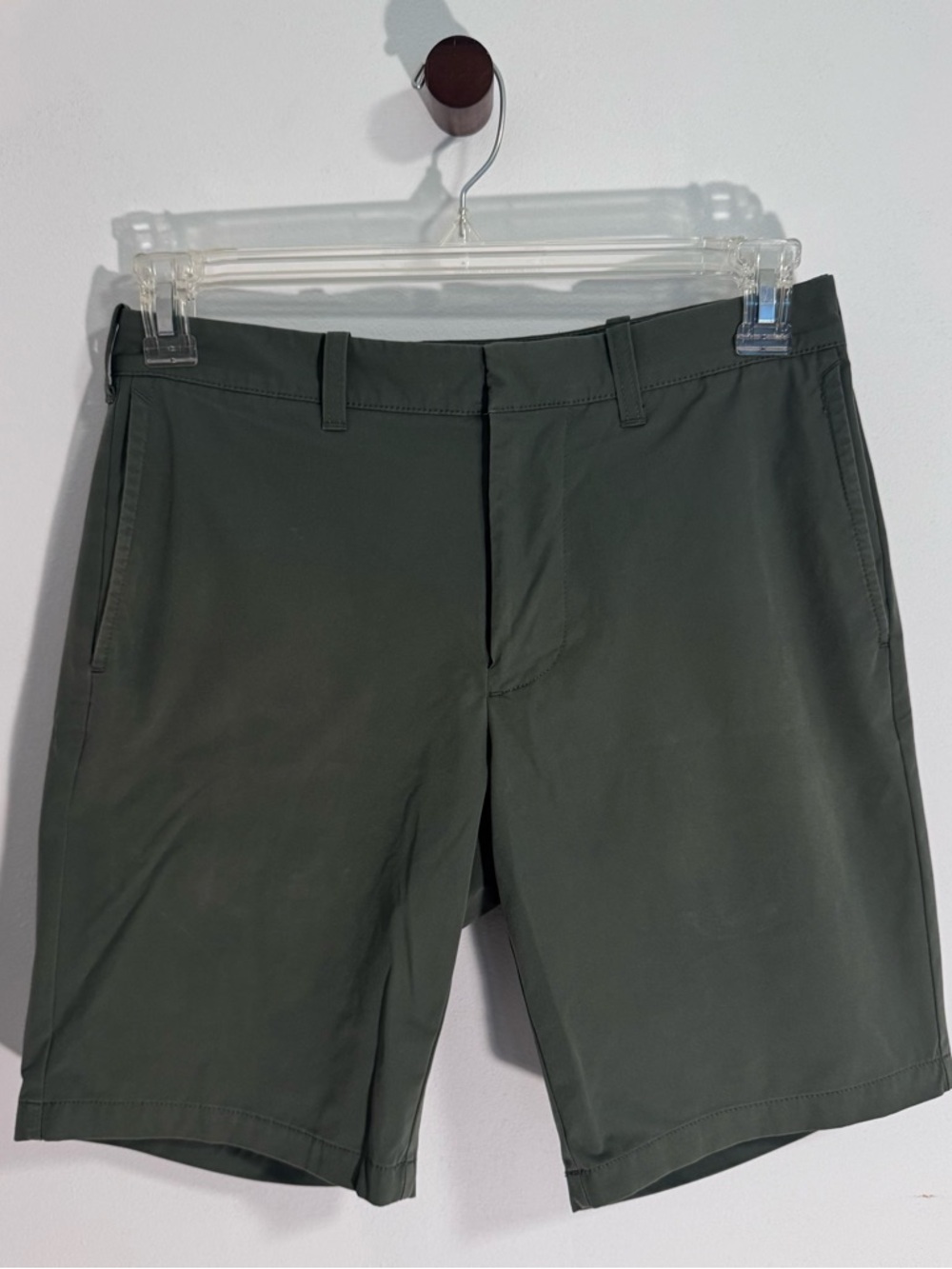 J. Crew Men's Flat-Front Shorts in Dark Olive